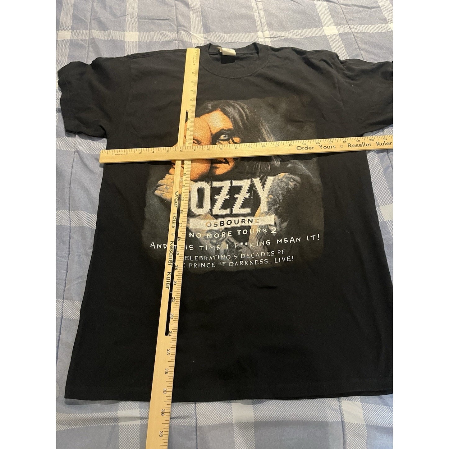 OZZY OSBOURNE 2018 No More Tours 2 Concert T-Shirt Black M Double Sided RARE