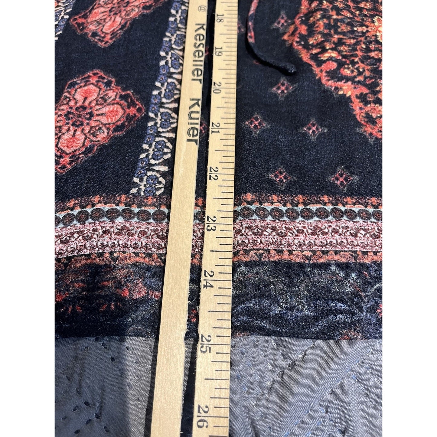 Lucky Brand Women's S Top Blouse Boho Peasant Long Sleeve Paisley Gauzy tunic