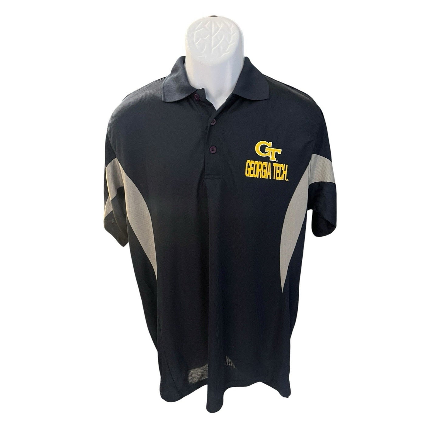 Old Varsity Brand Men's L embroidered Georgia Tech performance polo shirt