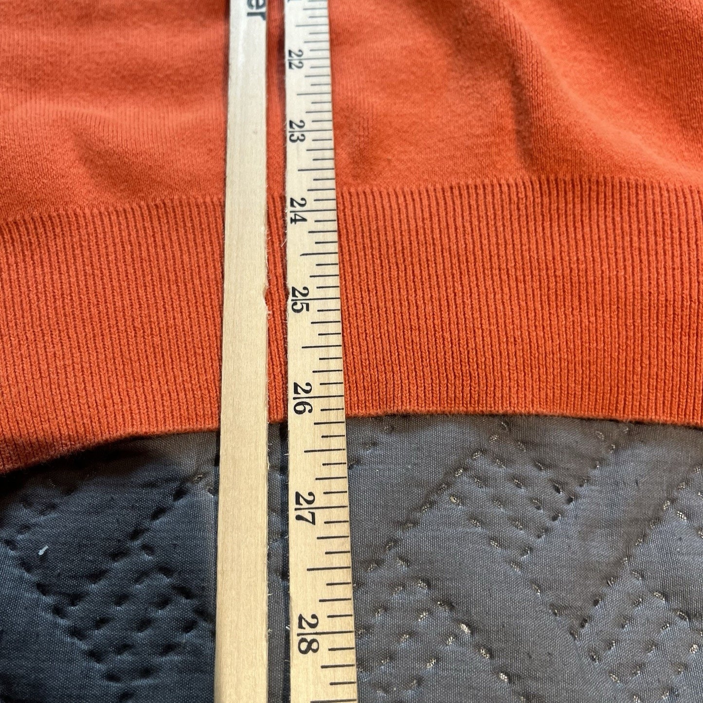 Vtg Polo Ralph Lauren Men's XL embroidered orange pima cotton v-neck sweater