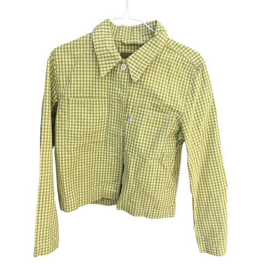 Levi's Premium Women's XS collard long sleeve checkered chore button jacket