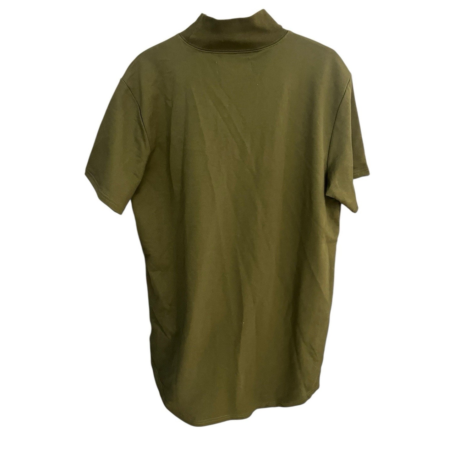 Civil Regime men's 2XL green high neck short sleeve shirt