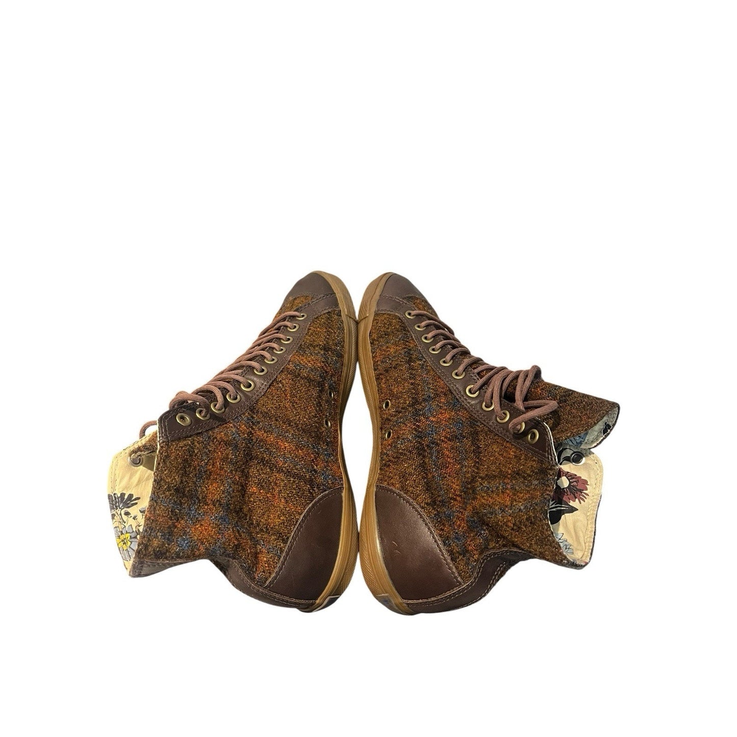 Paul Smith Women's 8K / US 10 leather harris tweed high-top sneaker