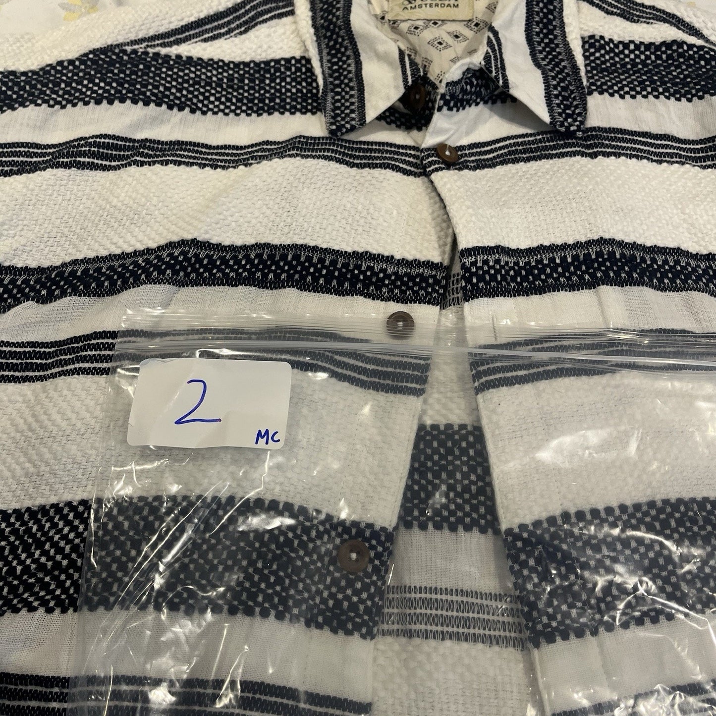 Scotch & Soda men's M Basketweave voile button up shirt