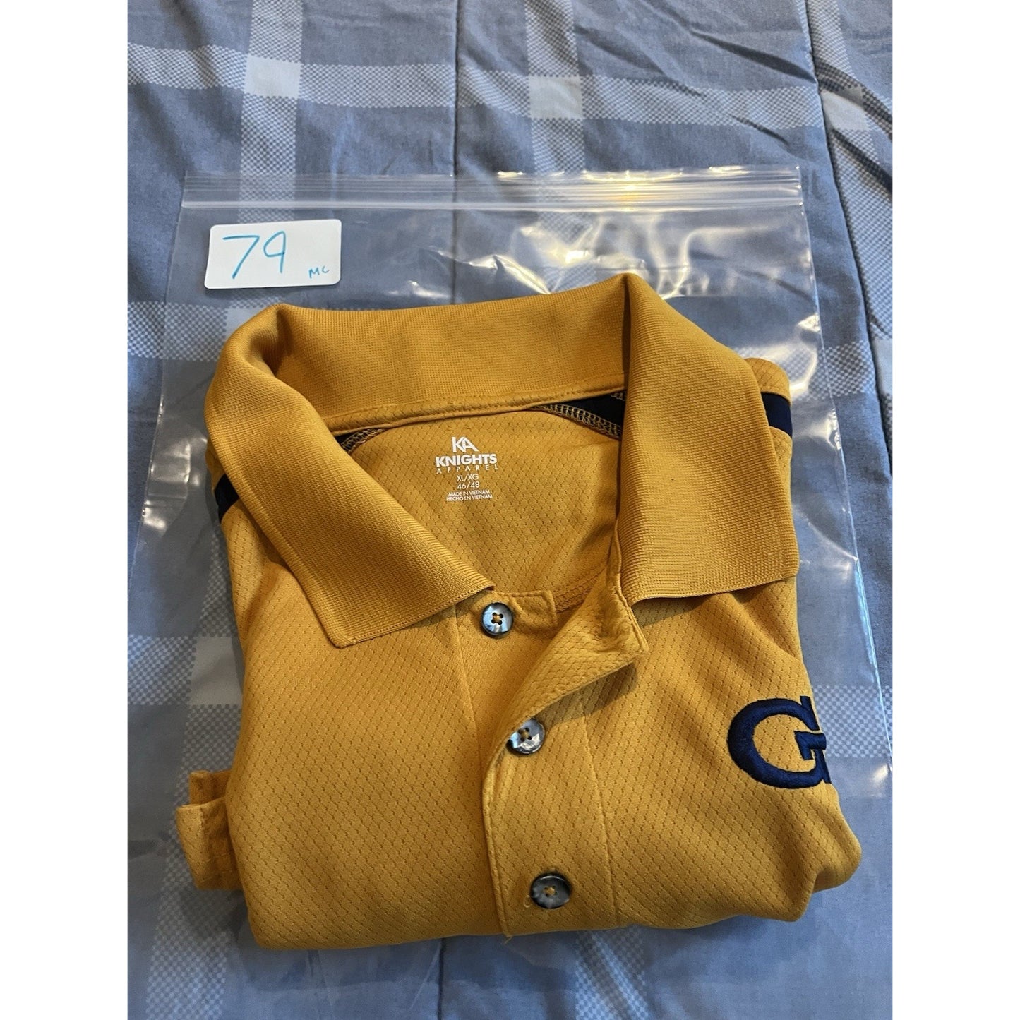 Knights Apparel Men's XL embroidered performance georgia tech polo shirt