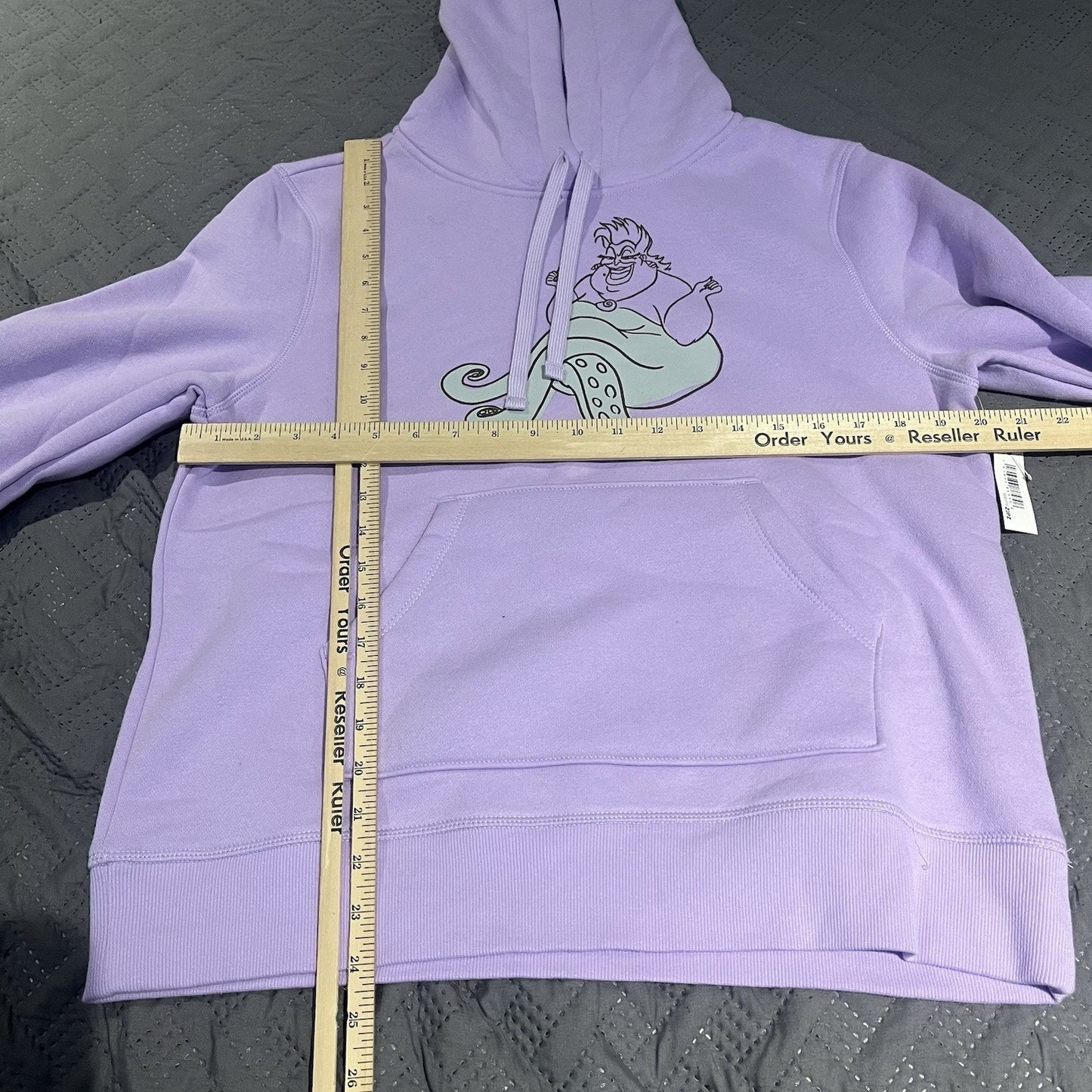 Disney Amazon Ursula Lavender Fleece Lined Hoodie with Kangaroo Pockets M NWT