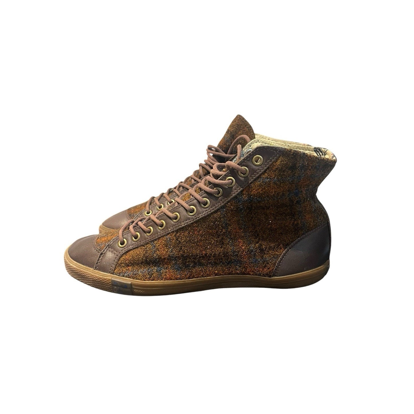 Paul Smith Women's 8K / US 10 leather harris tweed high-top sneaker