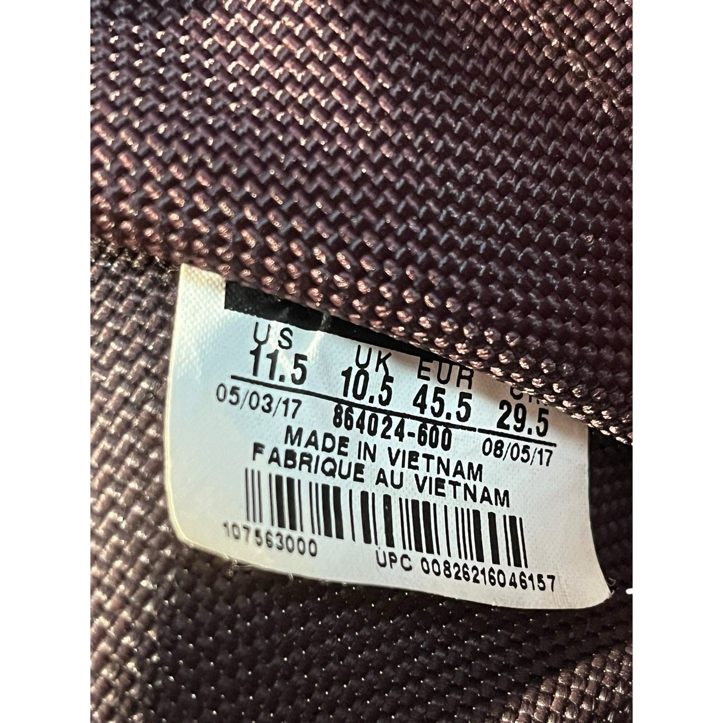 Nike SF Air Force 1 Deep Burgundy Gum 2017 Size 11.5 Sneakers Shoes 864024-600