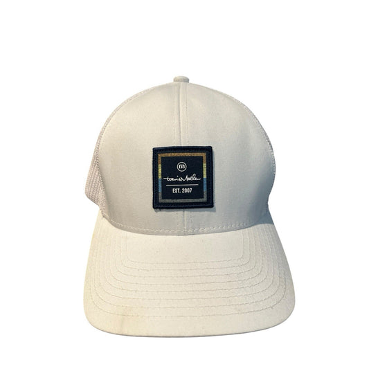 Travis Mathew Hat Cap Sz L/XL White Flexfit Fitted Golf Baseball