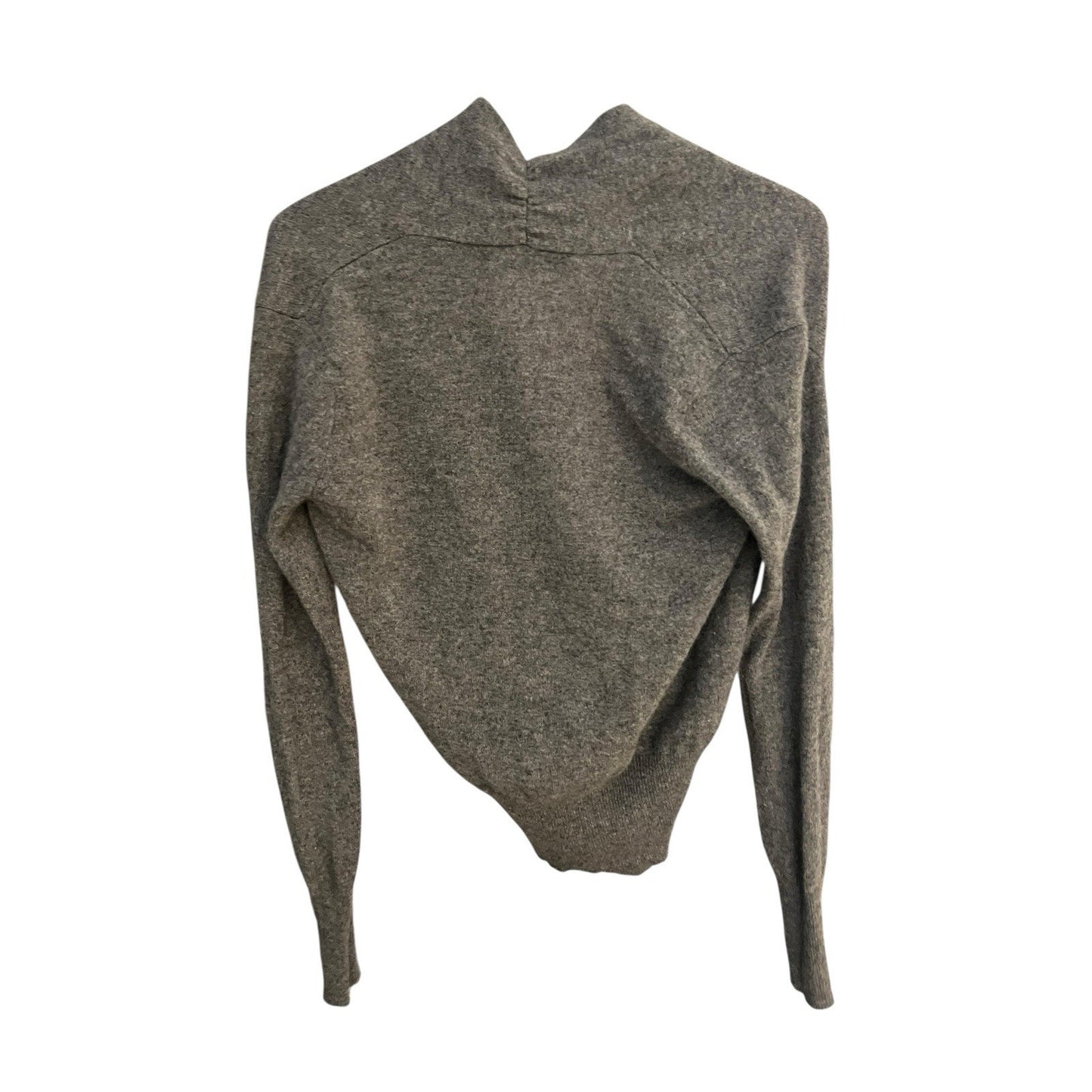 Neiman Marcus Sweater Women's S Gray Cashmere Knit Open Front Cardigan