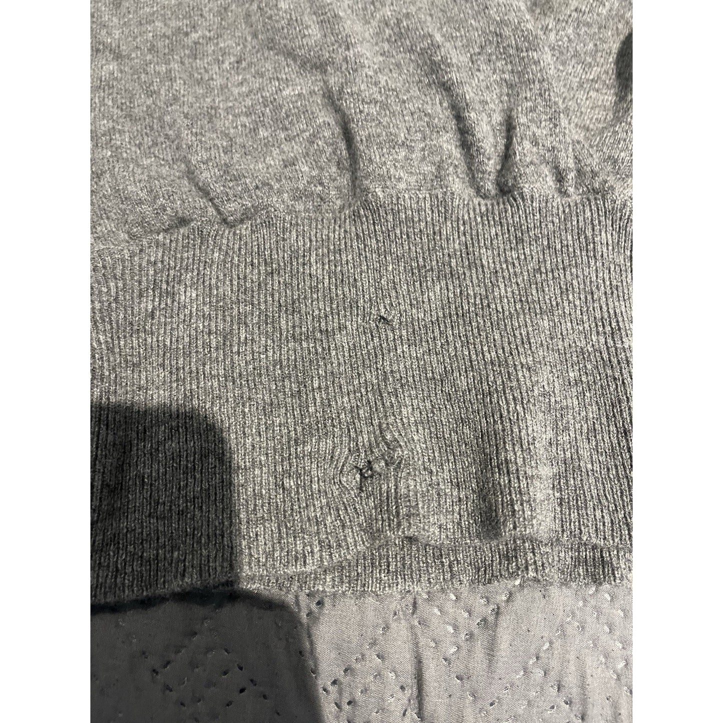 Neiman Marcus Sweater Women's S Gray Cashmere Knit Open Front Cardigan