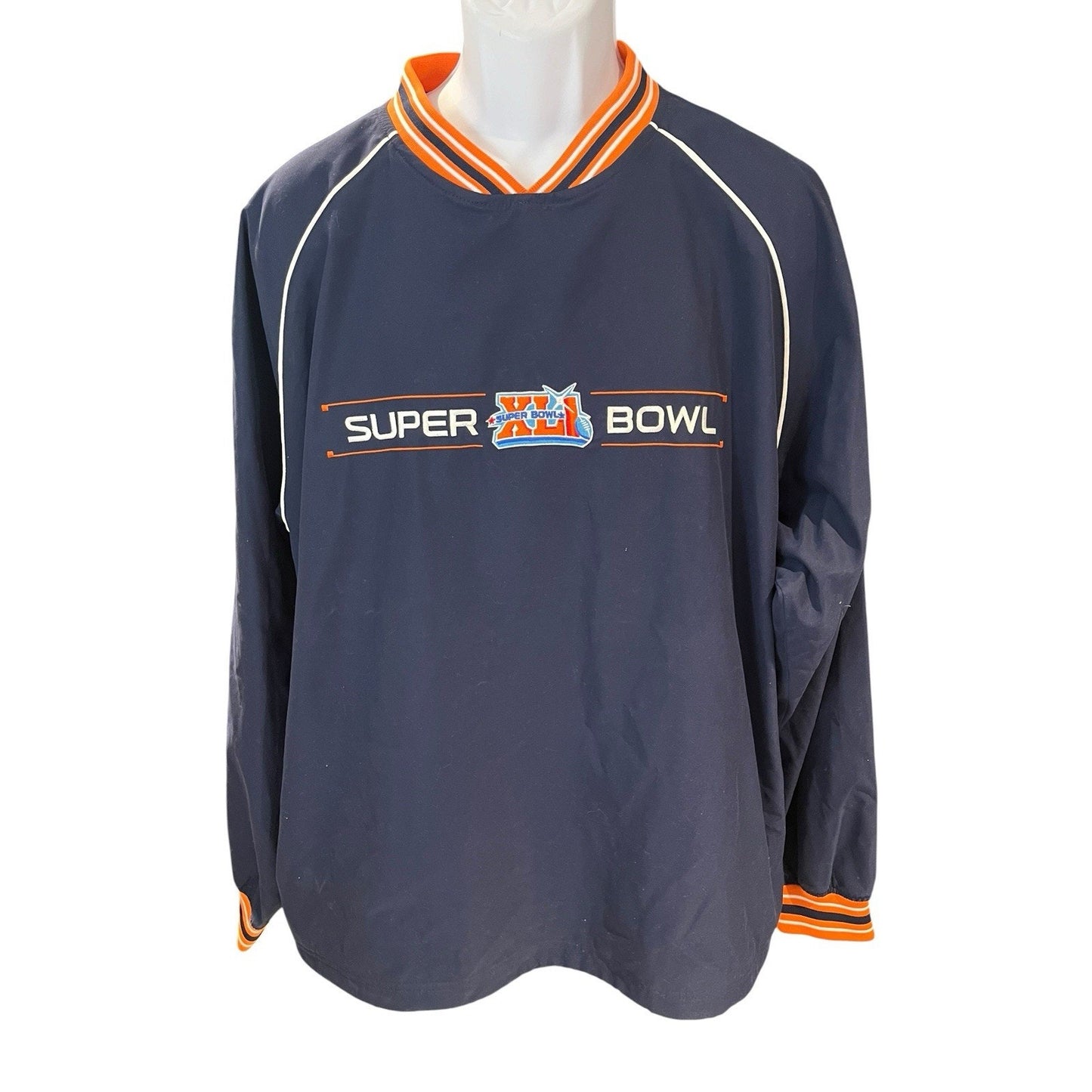 Vtg Reebok Men's L embroidered Super Bowl XLI 41 windbreaker