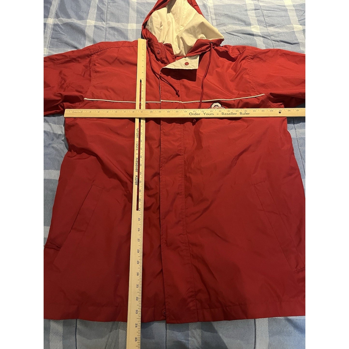 Vtg Antigua Sport Men's L full zip/button Ohio State Buckeyes hooded jacket