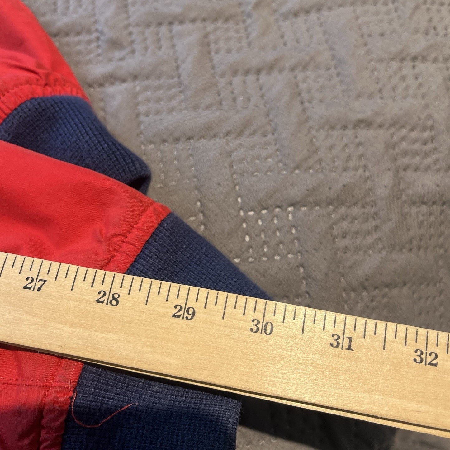Vtg Polo Ralph Lauren Men's XL red fleece lining red full zip windbreaker jacket