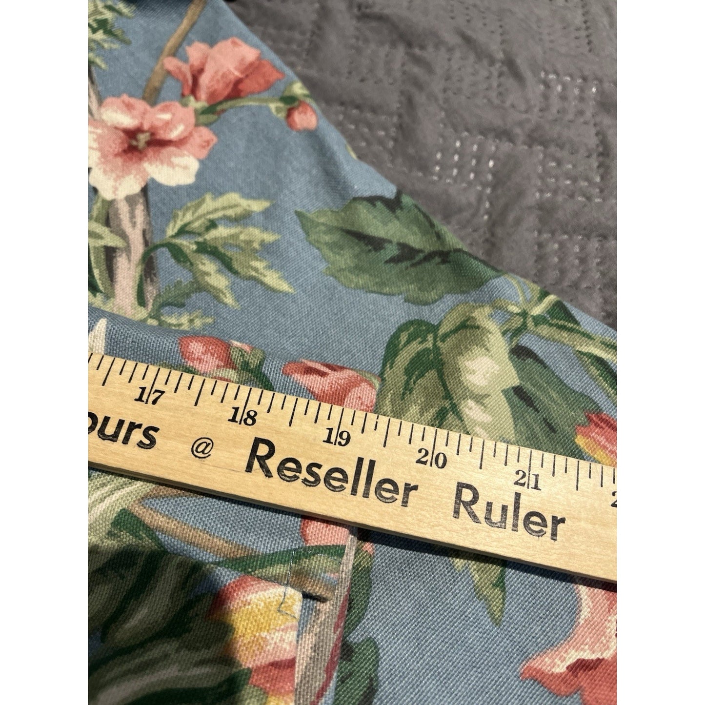 Coldwater Creel Women's L floral print collard denim button-up jacket USA made