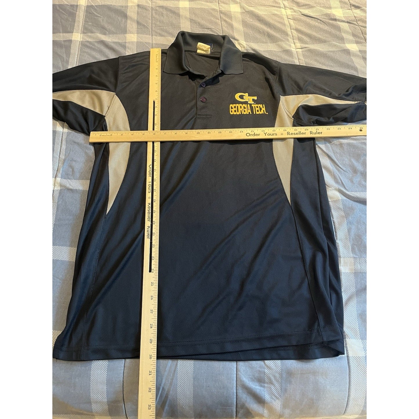 Old Varsity Brand Men's L embroidered Georgia Tech performance polo shirt
