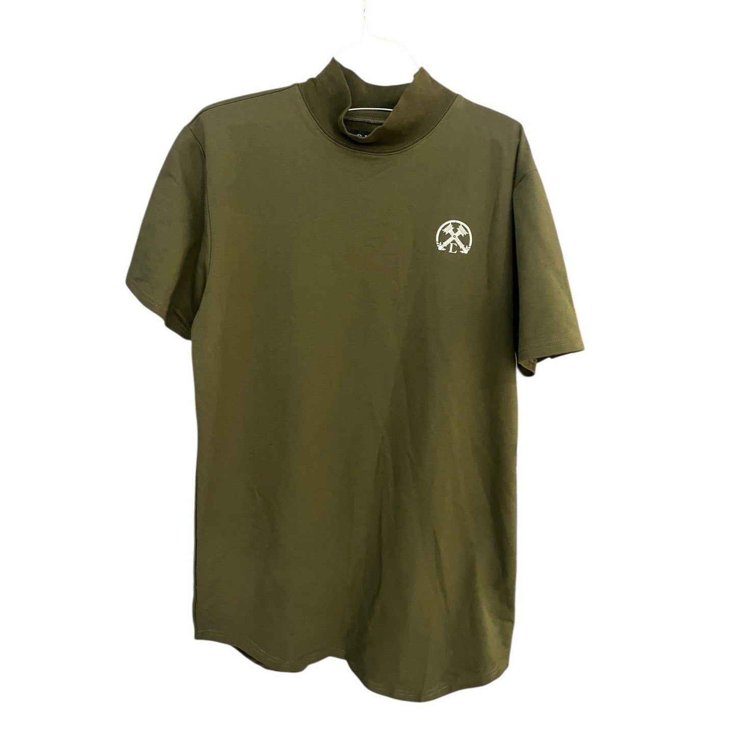 Civil Regime men's 2XL green high neck short sleeve shirt