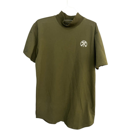 Civil Regime men's 2XL green high neck short sleeve shirt