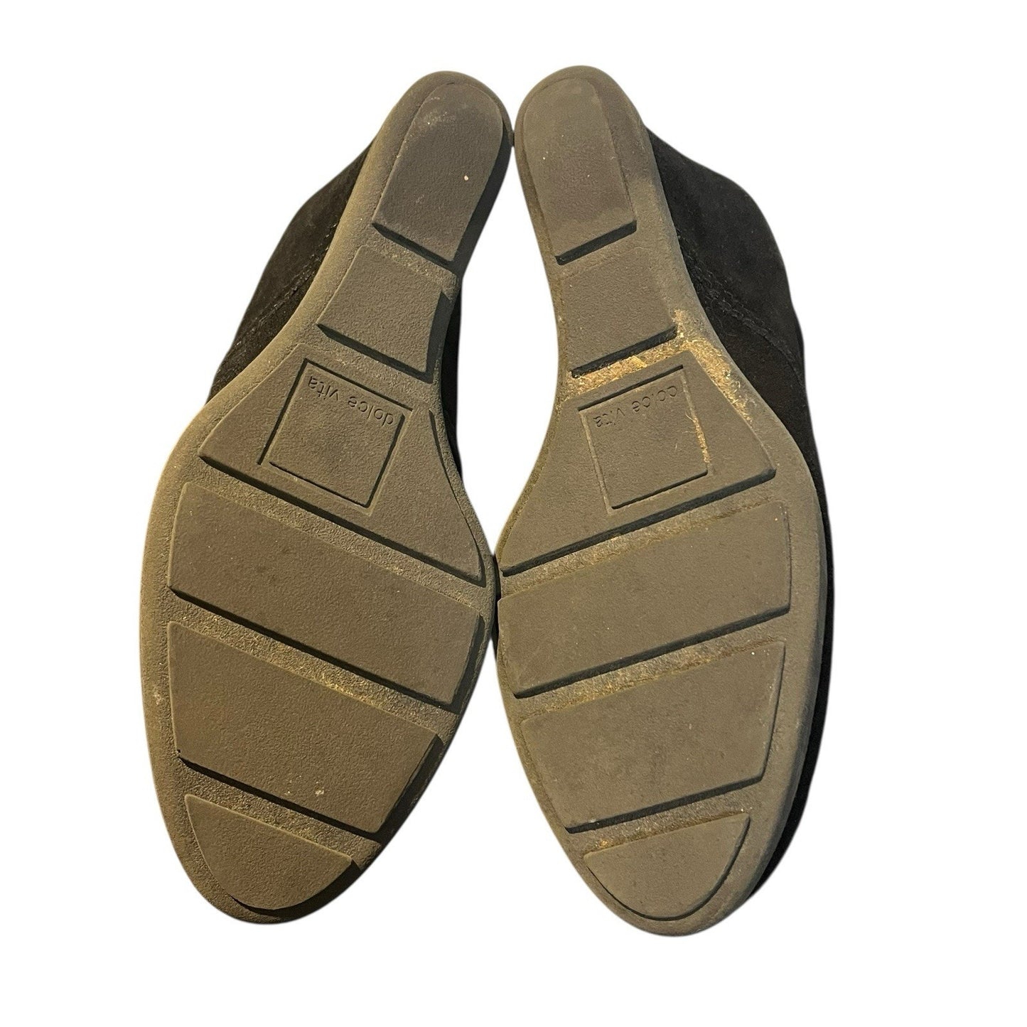 Dolce Vita Women's 7.5 black suede wedge chukka style lace up booties