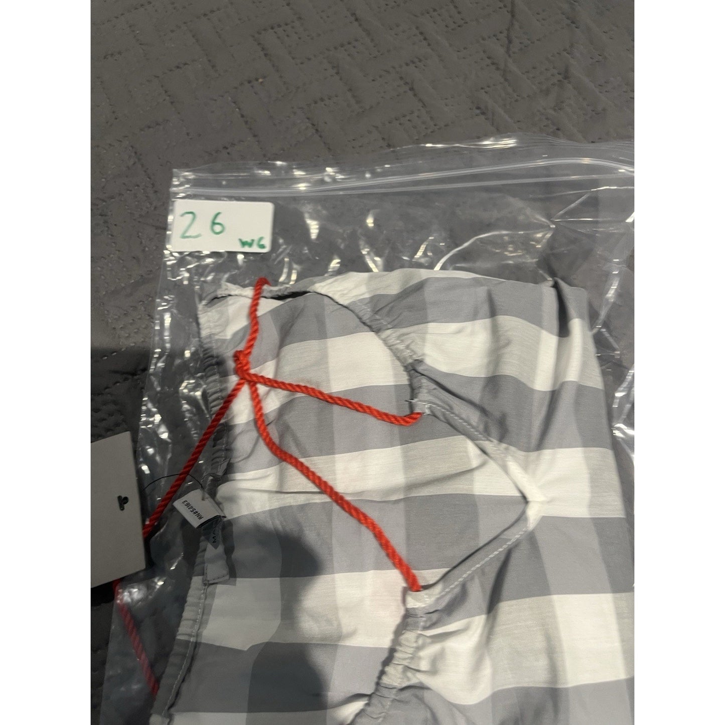 Andrew Marc Women's L Grey red floral embroidery gingham plaid top NWT