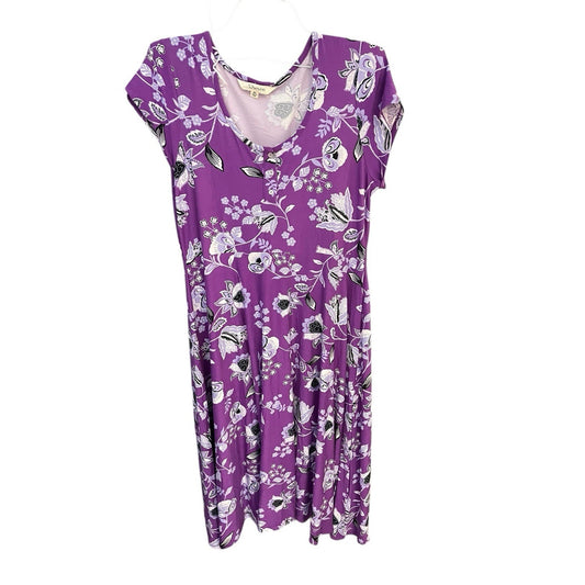 52 Seven Women's XL all over floral print purple nightgown NWT