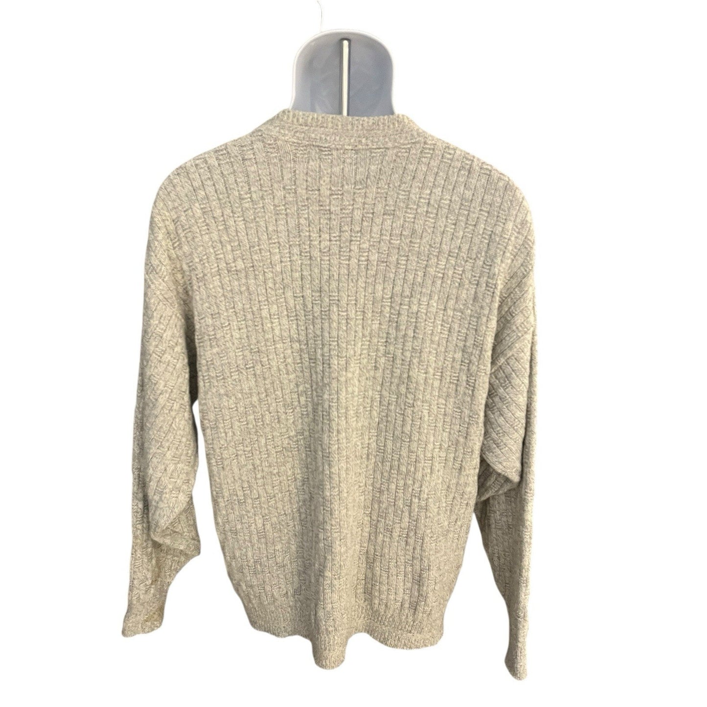 Vtg Peconic Bay Traders Men's M gray long sleeve Sweater made in USA