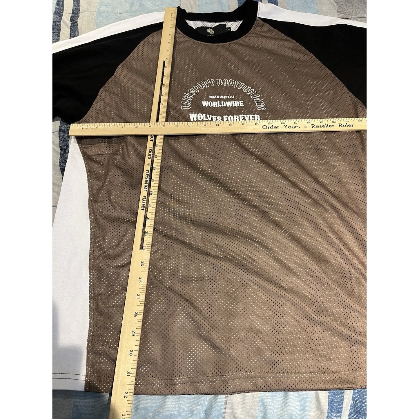 Darc Sport Men's 2XL Bodybuilding Wolves Forever doublesided long sleeve jersey