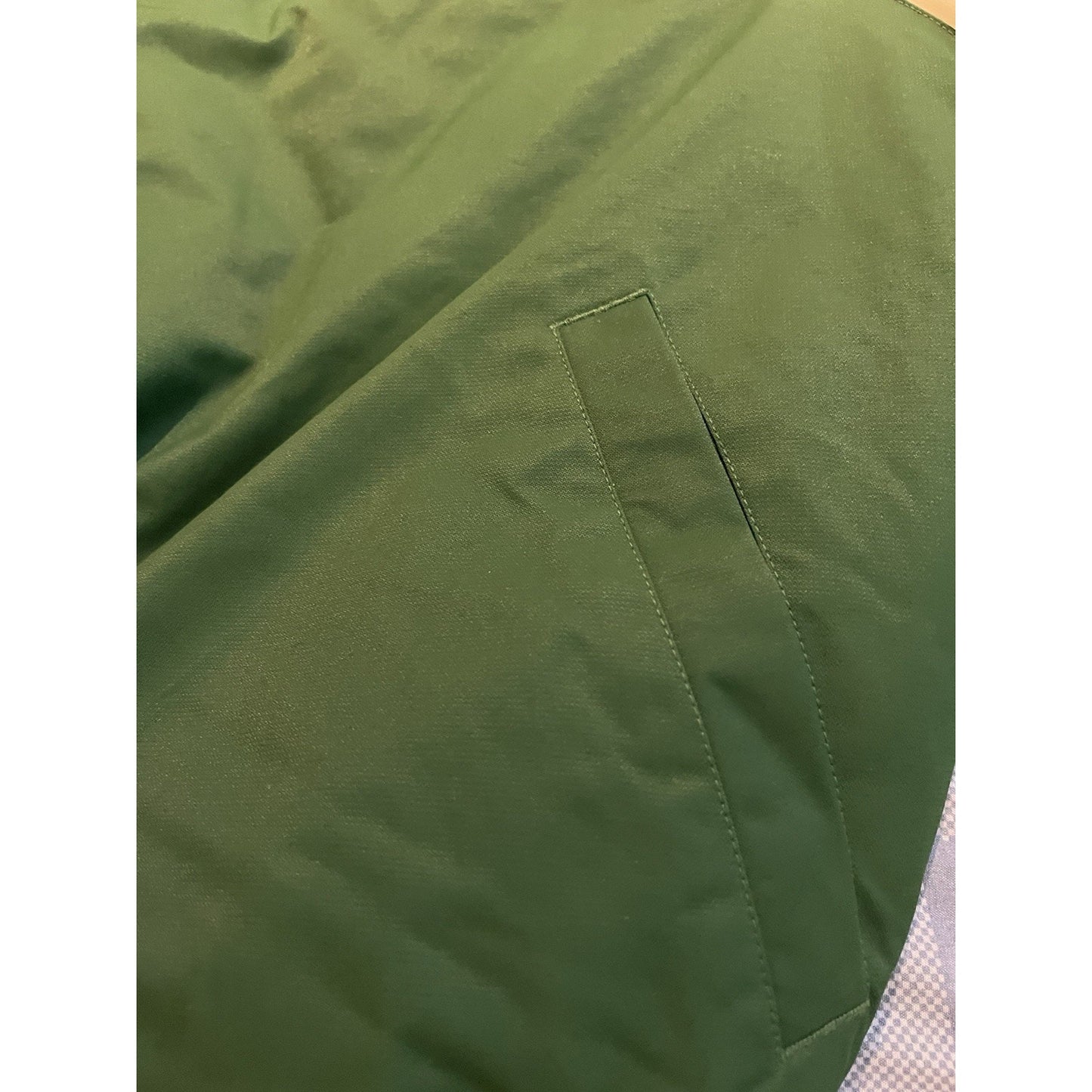 Vtg Russell Athletic Men's XL Baseball varsity Jacket Green 2 stripe white
