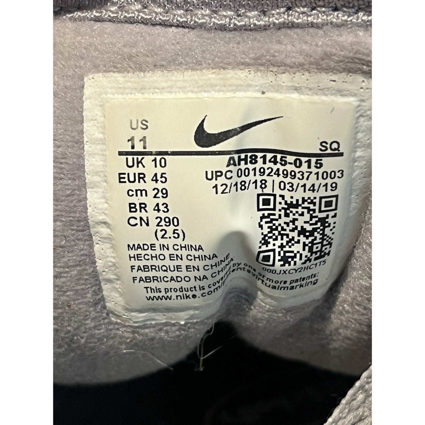 Nike Air Max 1 Atmosphere Grey White Fresh Mint Green Men's Size 11 AH8145-015