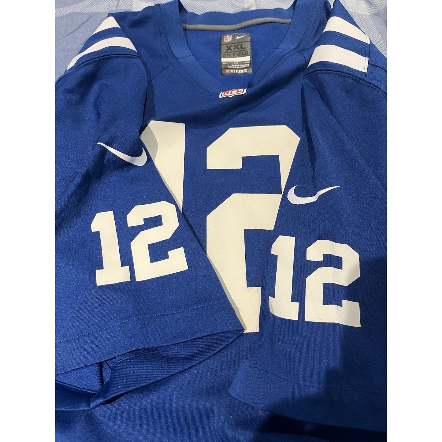 Nike On Field Men's 2XL #12 Andrew Luck Indianapolic Colts football jersey