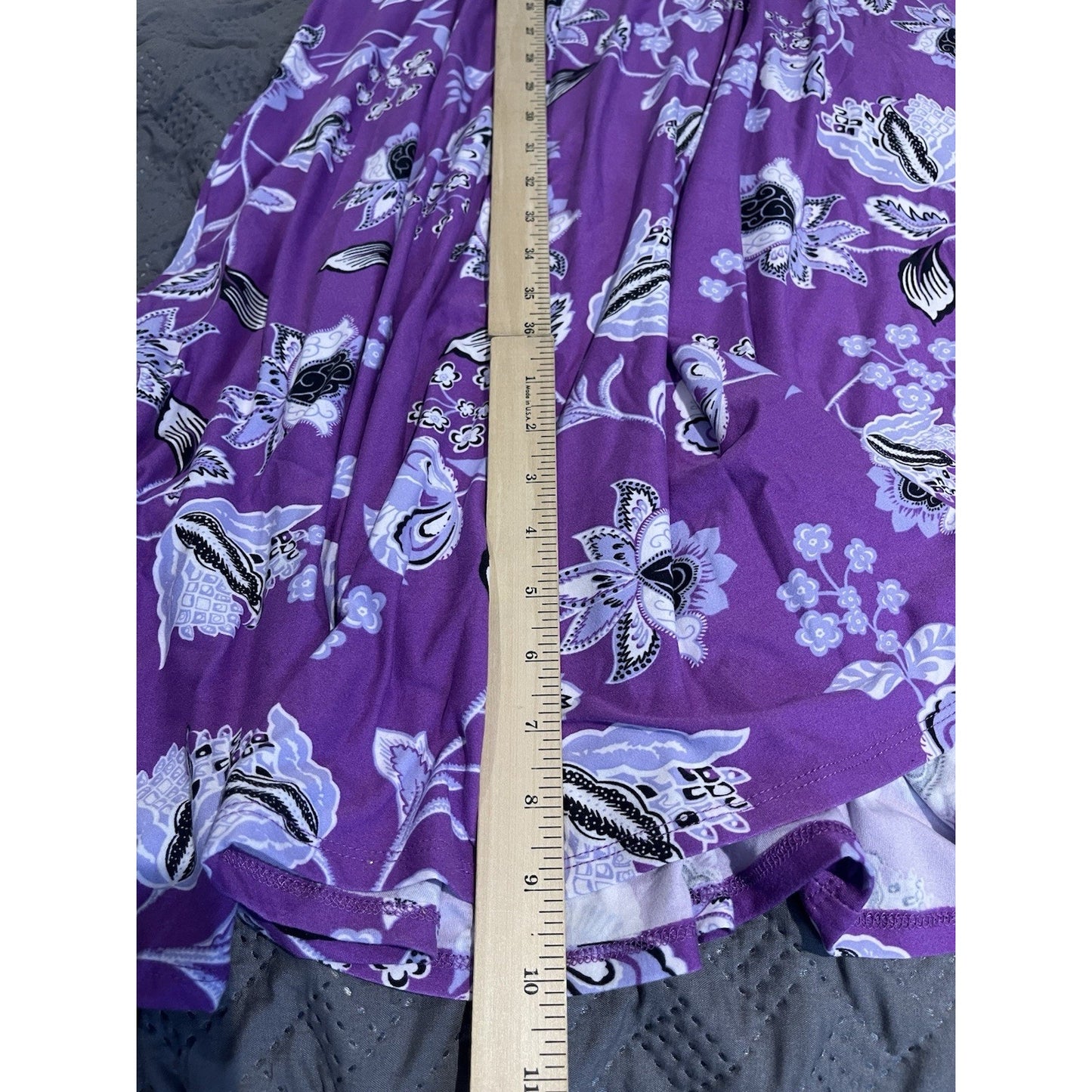 52 Seven Women's XL all over floral print purple nightgown NWT