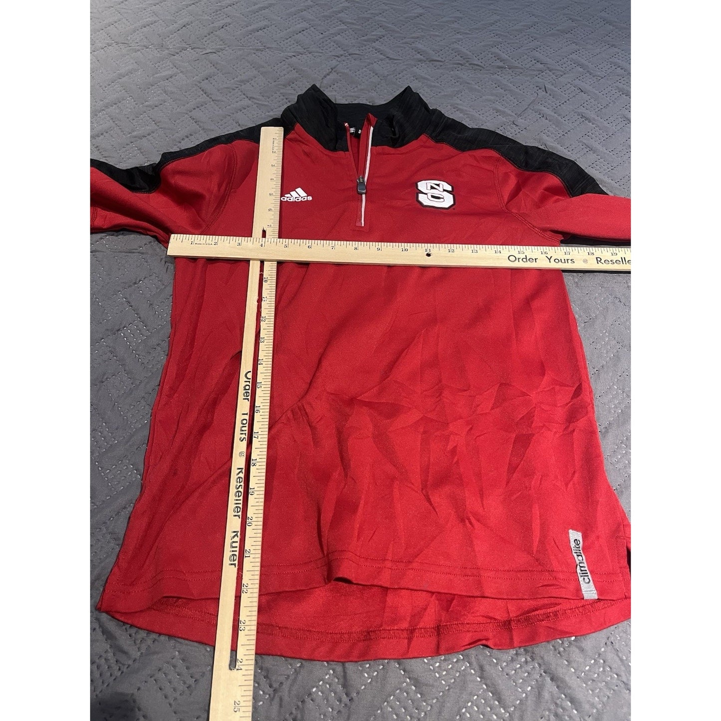 Adidas women's L NC State Wolfpack 1/4 zip long sleeve track jacket