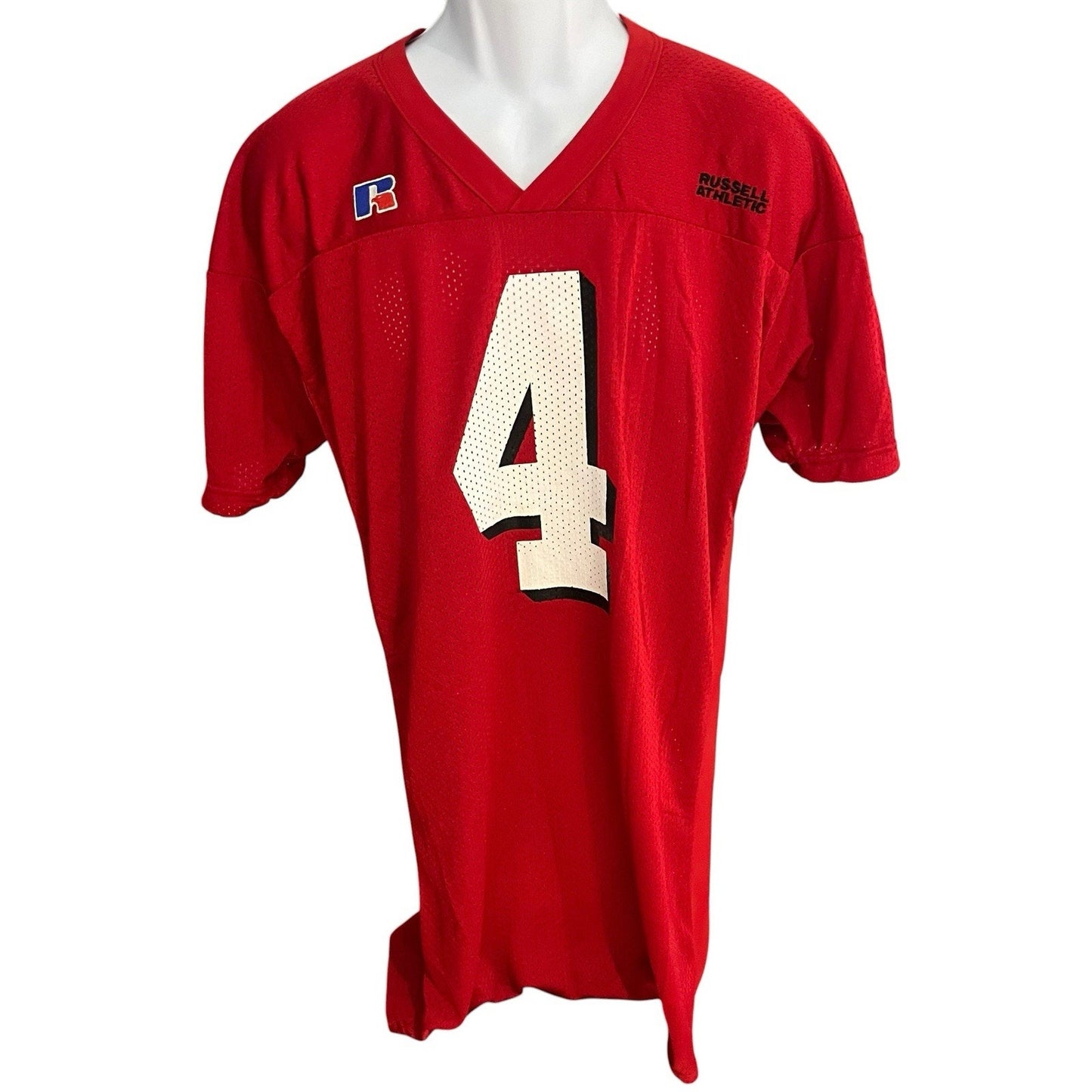 Vtg Russel Athletic Men's L #4 embroidered football jersey USA made