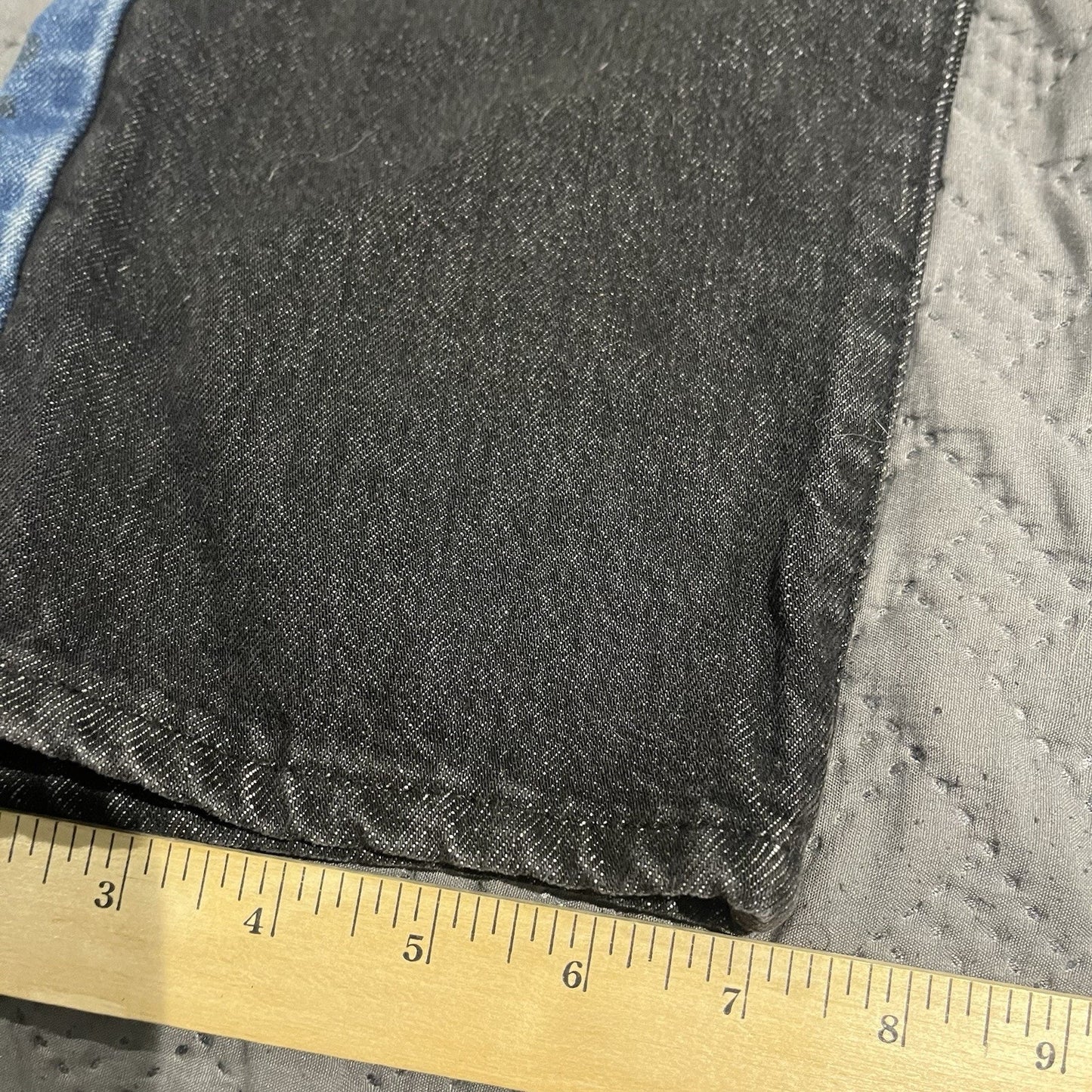 Levi's Men's W 44 x L 34 Lo-Ball stack black wash knee rip tapered jeans NWT
