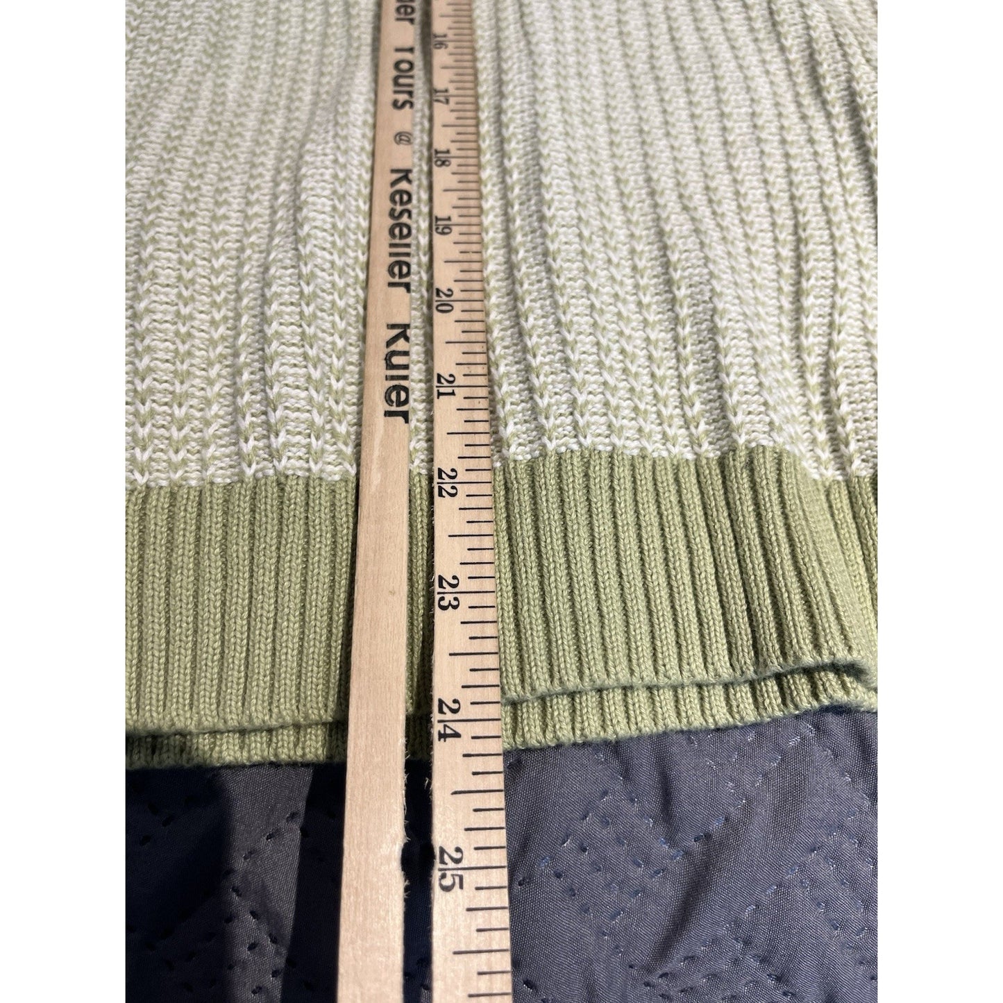 Liz Claiborne women's S Acacia Green 1/4 zip long sleeve sweater NWT