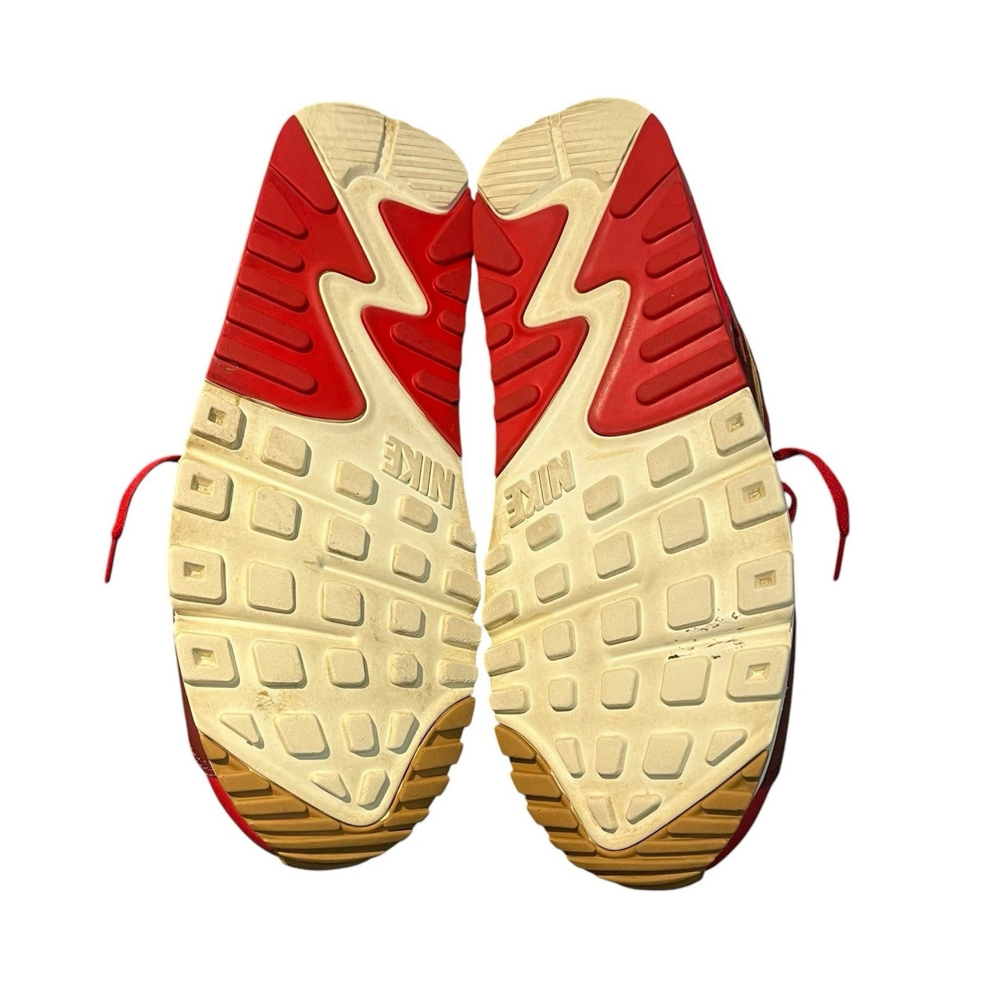 Nike Air Max 90 Essential Game Red-Elemental Gold Sz 10.5 Rare! [537384-607]