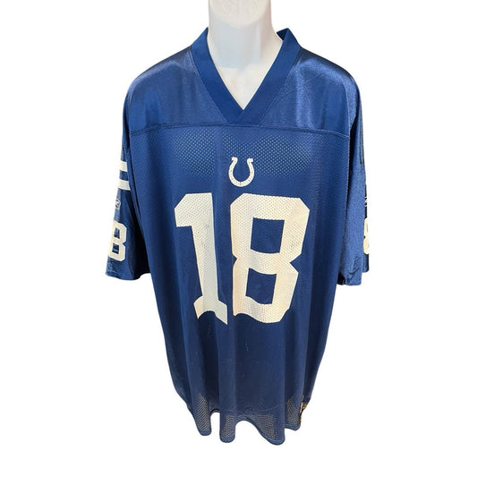 Vtg Reebok Men's 2XL Indianapolis Colts #18 Peyton Manning jersey