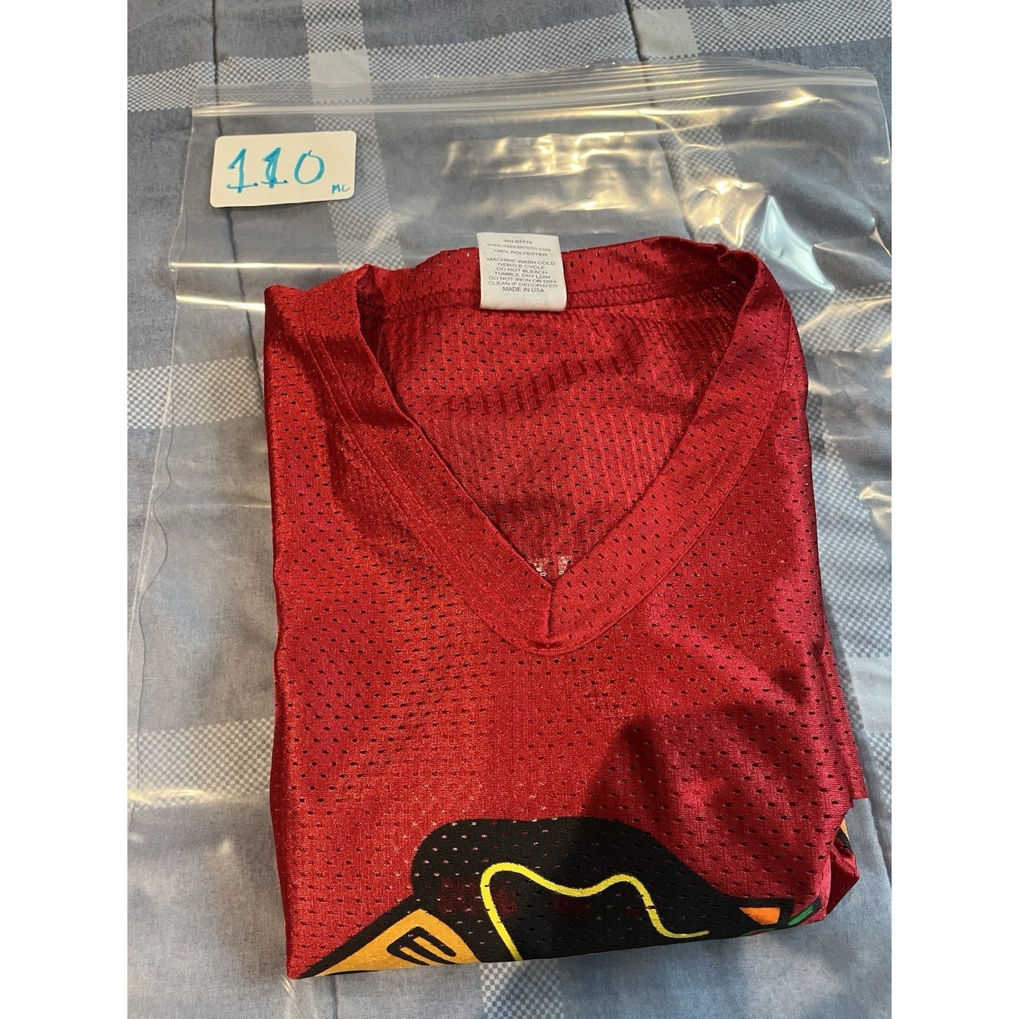 Park Antony Men's S Chicago BlackHawks red mesh team jersey USA made