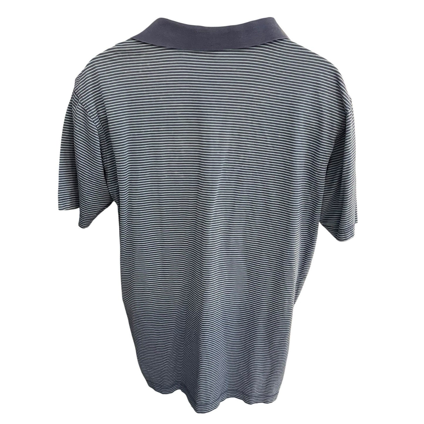 Peter Millar men's M striped polo shirt embroidered baltusrol golf club