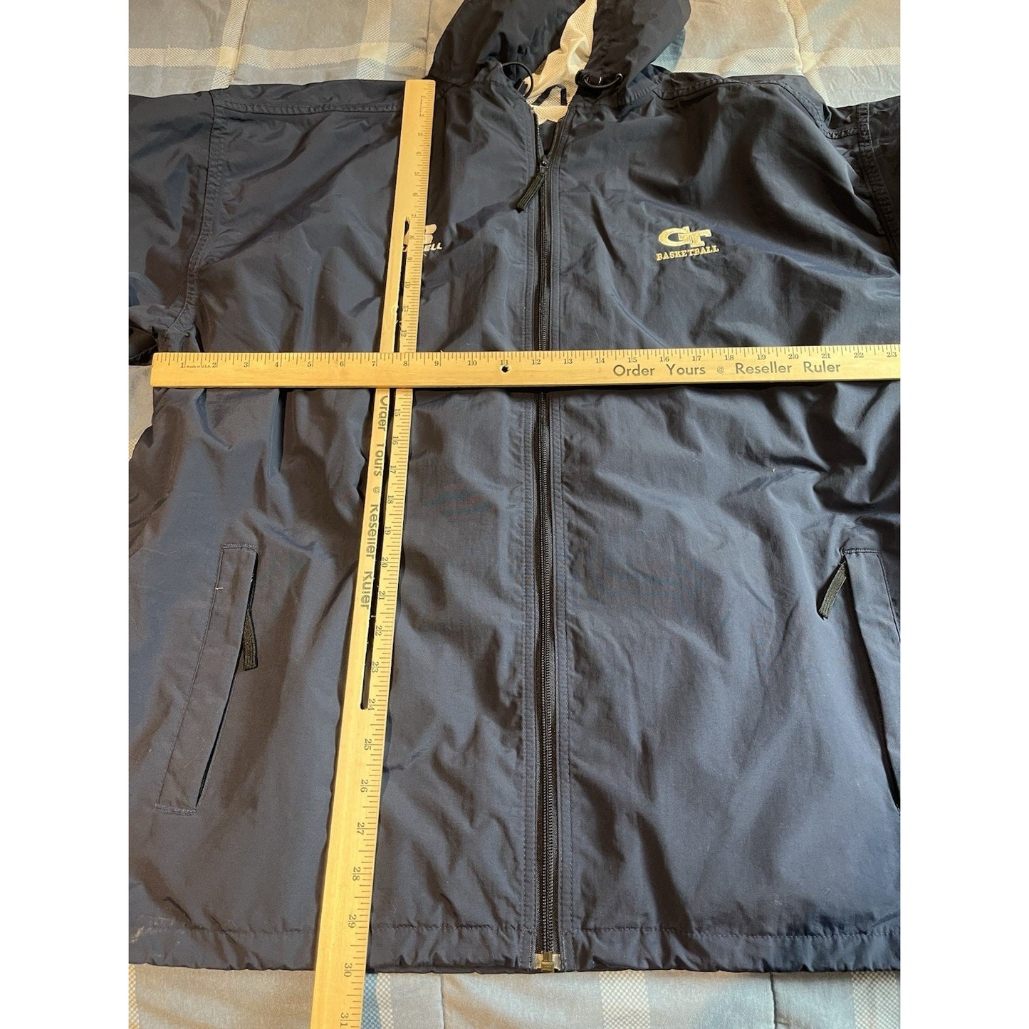 Russell Athletic Men's XL Georgia Tech Basketball full zip windbreaker jacket