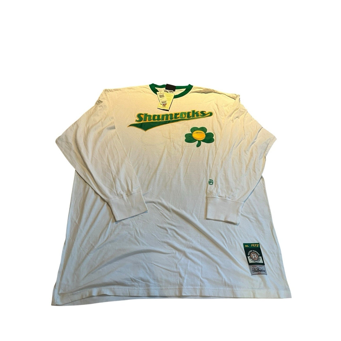Rucker vintage by Stall & Dean Men 5XL embroidered Shamrocks long sleeve shirt