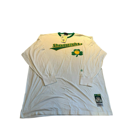 Rucker vintage by Stall & Dean Men 5XL embroidered Shamrocks long sleeve shirt