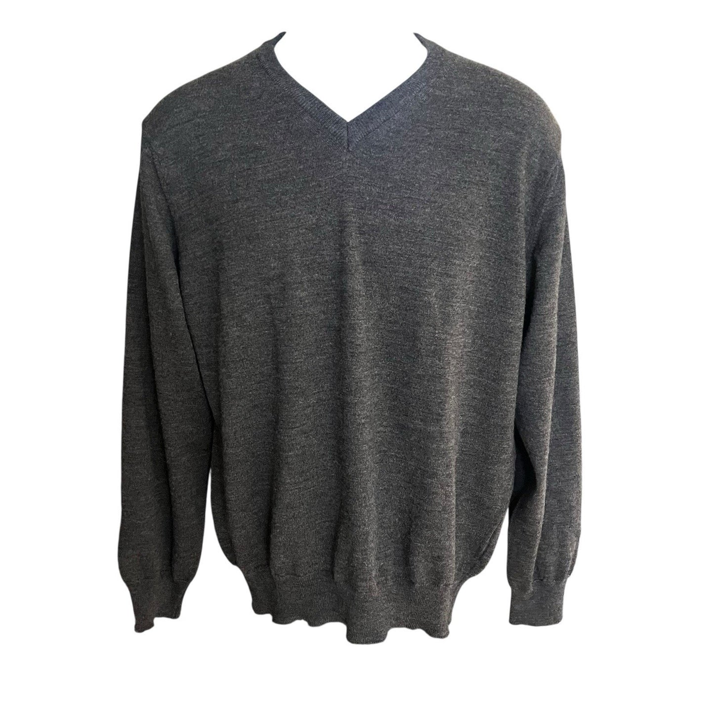 Neiman Marcus men's M merino wool v-neck long sleeve sweater made in italy