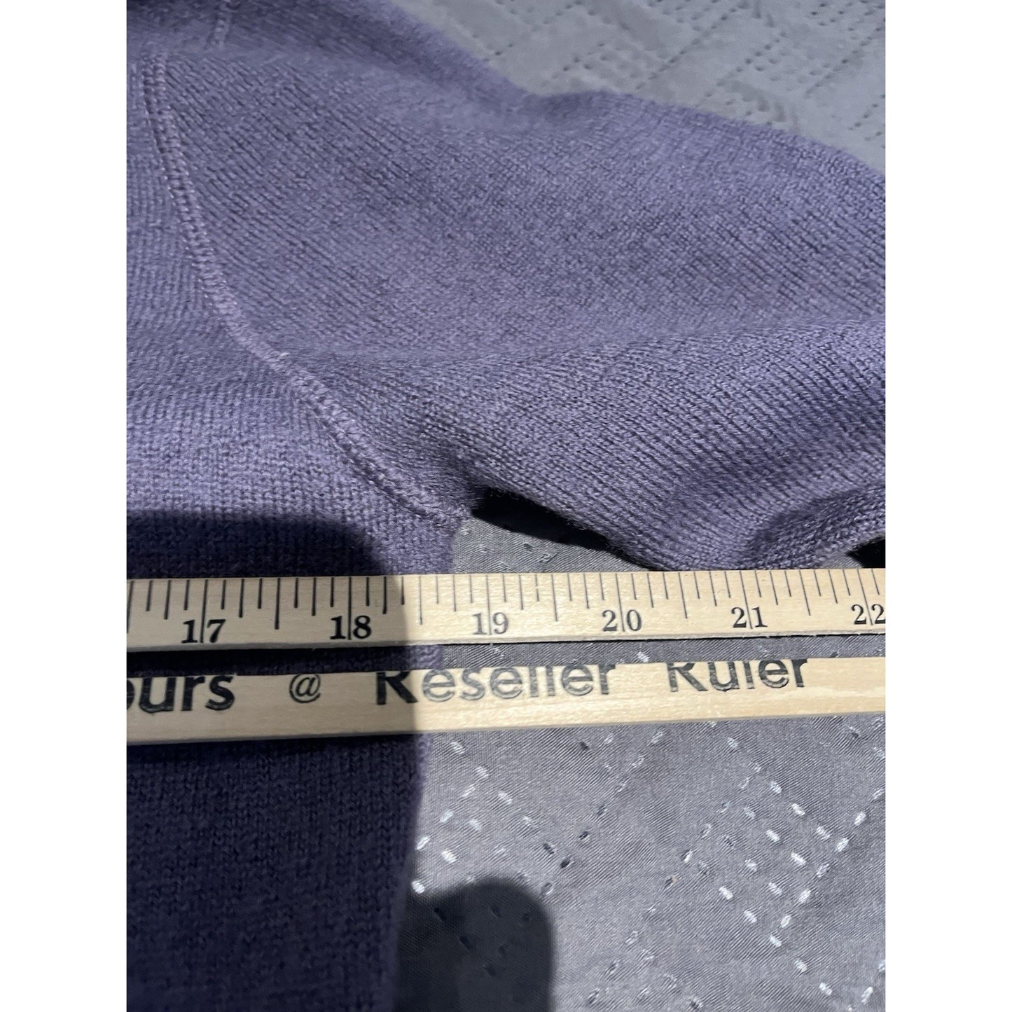 Vtg Herman Geist women's M purple 100% wool cardigan sweater