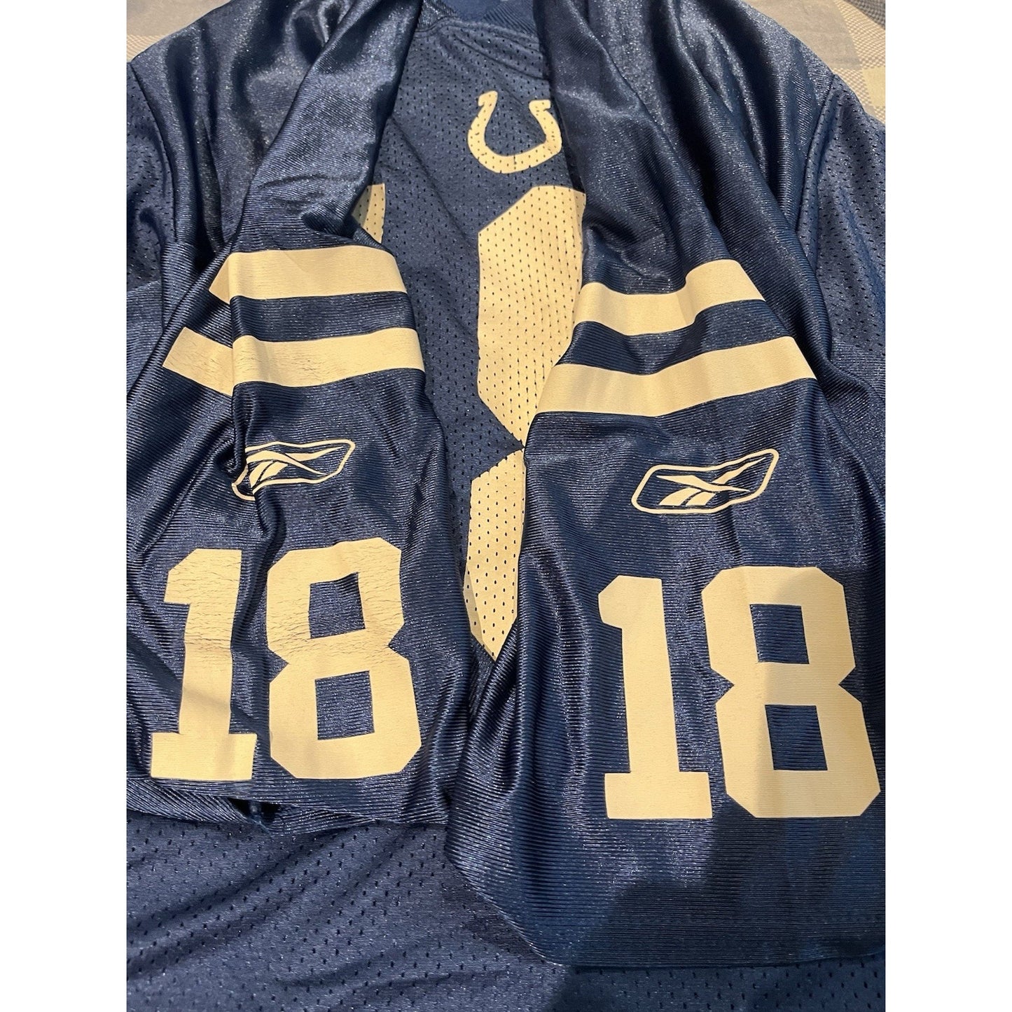 Vtg Reebok Men's 2XL Indianapolis Colts #18 Peyton Manning jersey