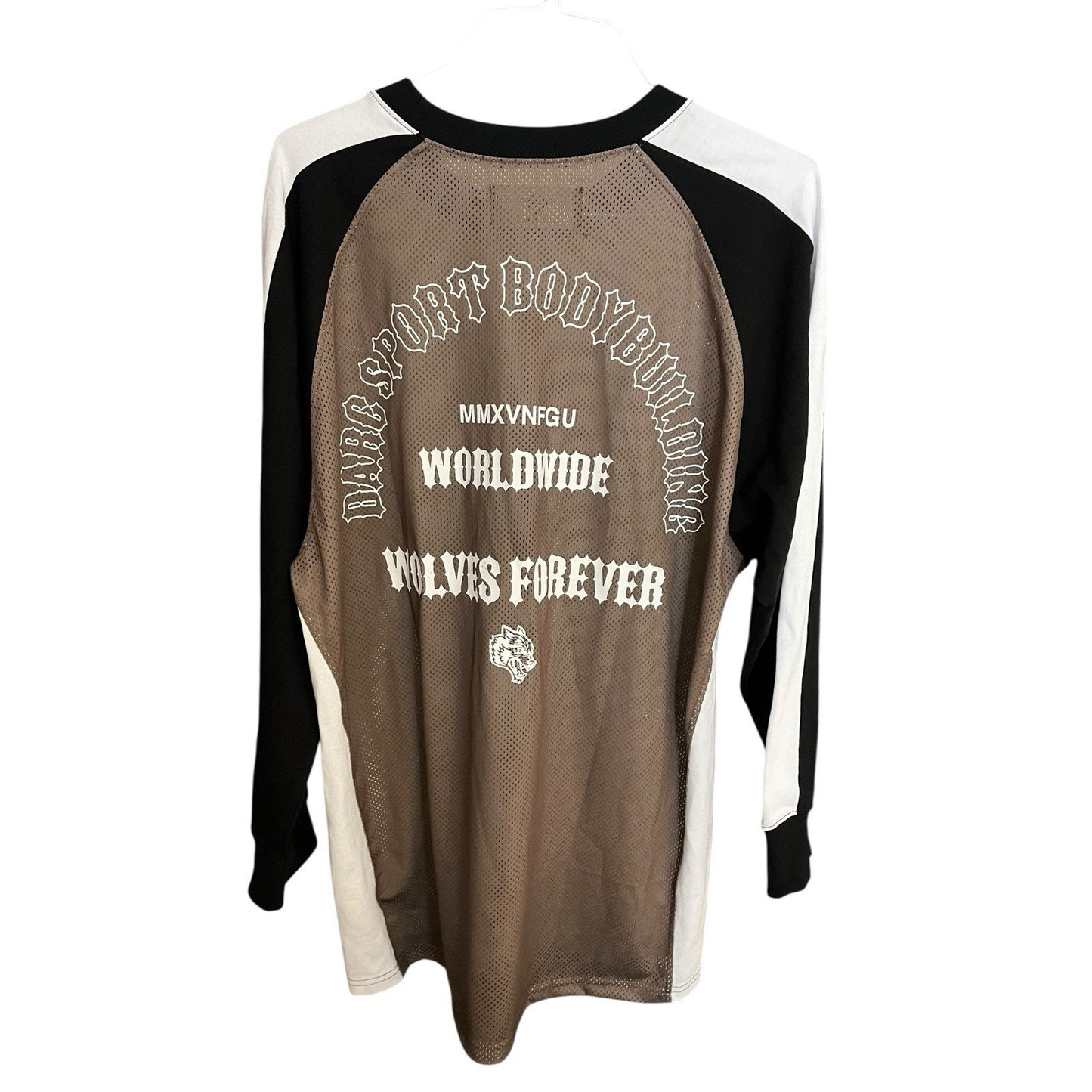 Darc Sport Men's 2XL Bodybuilding Wolves Forever doublesided long sleeve jersey