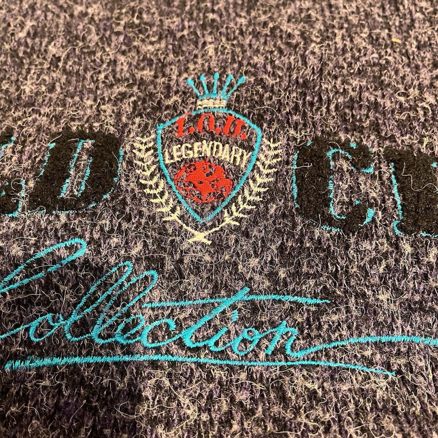 LOU. Legendary men's S "World Class Collection" long sleeve purple sweater