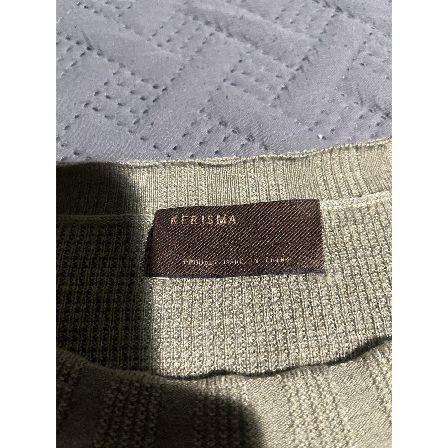 Kerisma Womens S/M brown Ribbed Knit Oversized Batwing dolman sweater