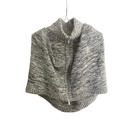Banana Republic women's L lava grey zip sweater capelet wool/alpaca blend