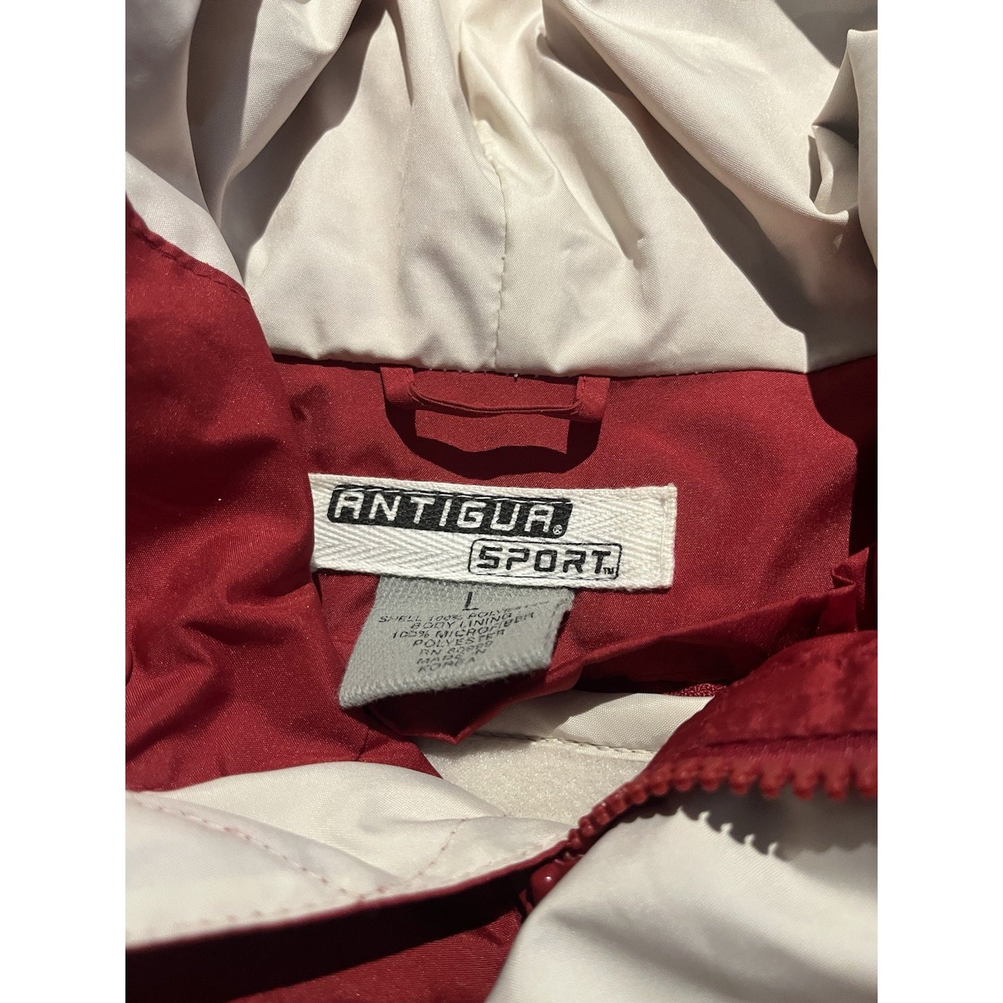 Vtg Antigua Sport Men's L full zip/button Ohio State Buckeyes hooded jacket